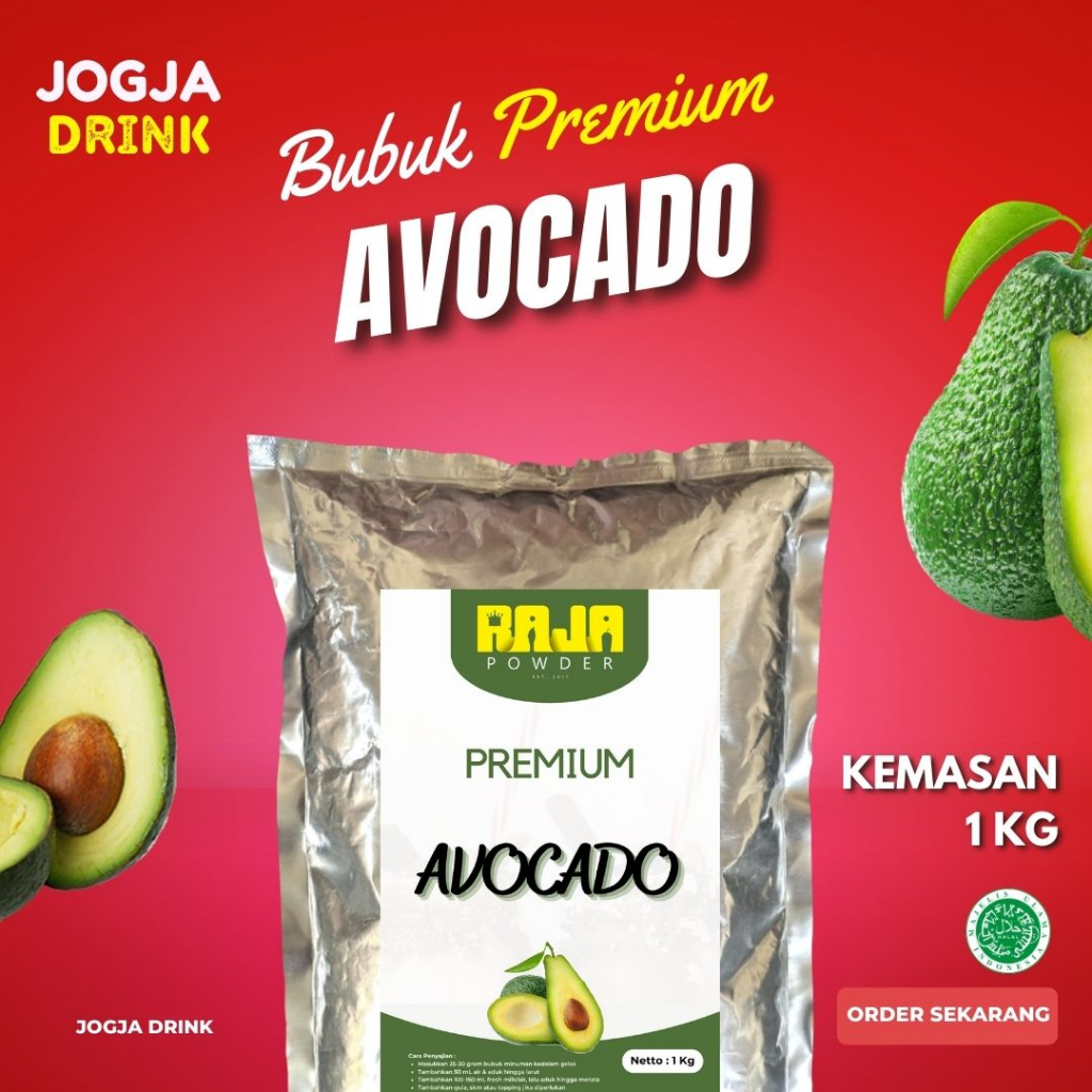 

Bubuk Minuman Rasa Buah Alpukat Powder Avocado Kemasan 1 Kg / 1000 gram PREMIUM Terbaik