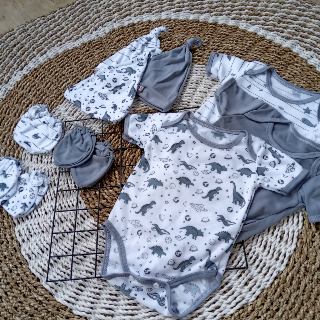 Paket Hemat Topi Kupluk Jumper Sarungtangan Bayi Baru Lahir Newbron Kaki Laki Laki Perempuan Jaya Baby&amp;Kids