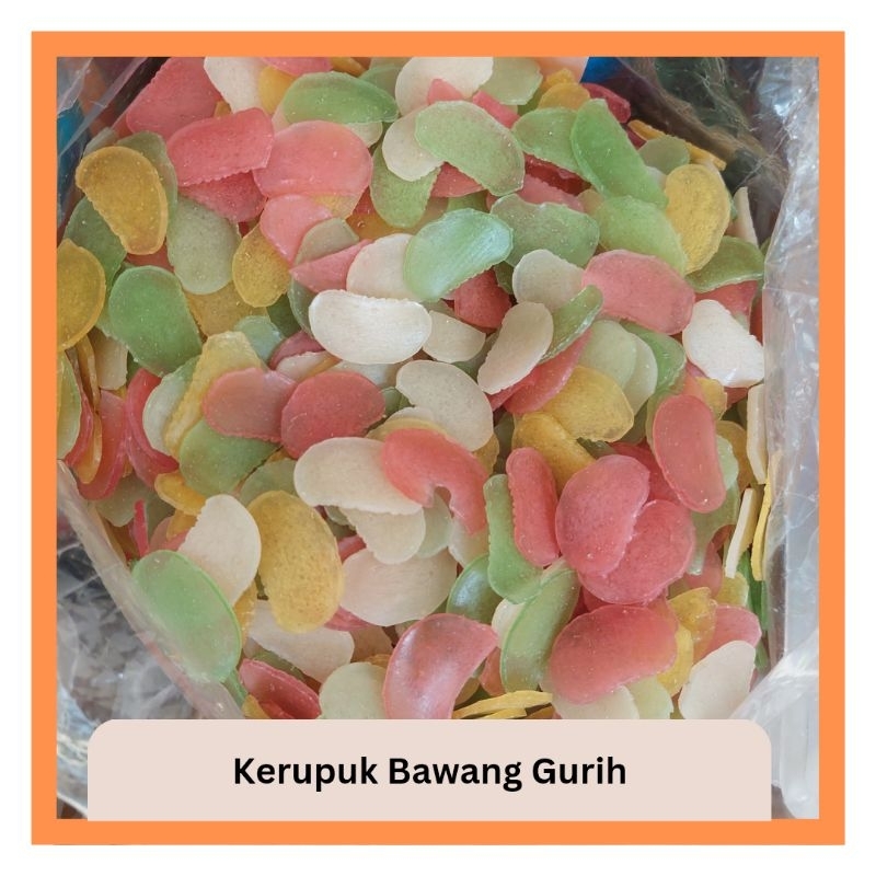 

kerupuk bawang mentah (gurih)