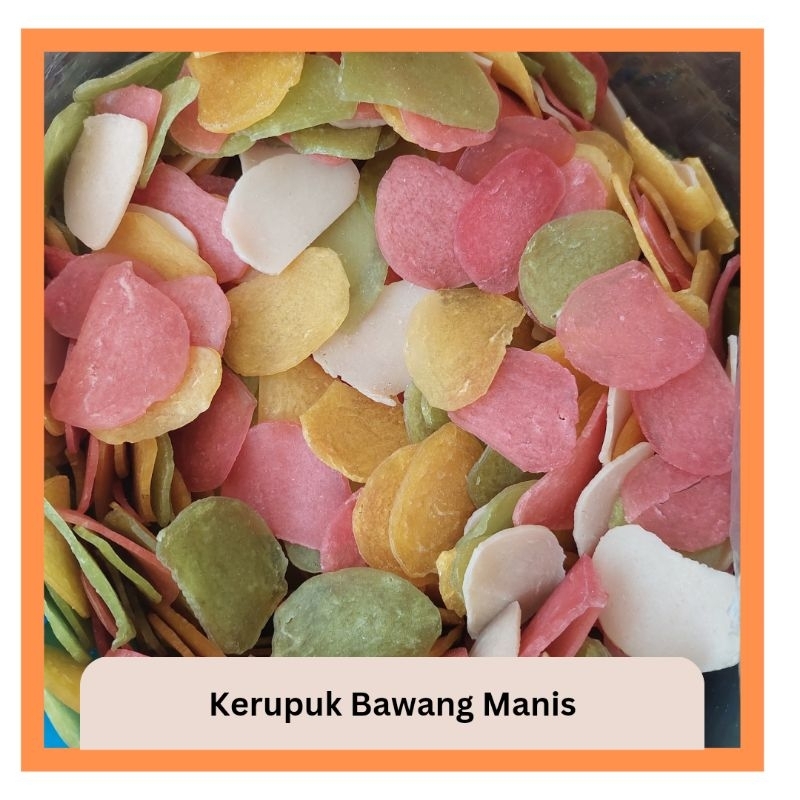 

kerupuk bawang mentah (manis)