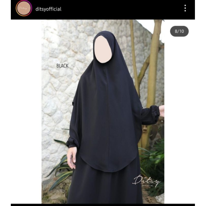 preloved haala black ditsy