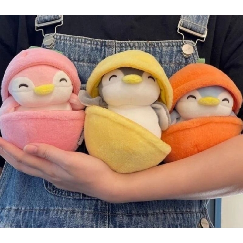 MINISO boneka Buah Isi Pinguin kecil super lucu