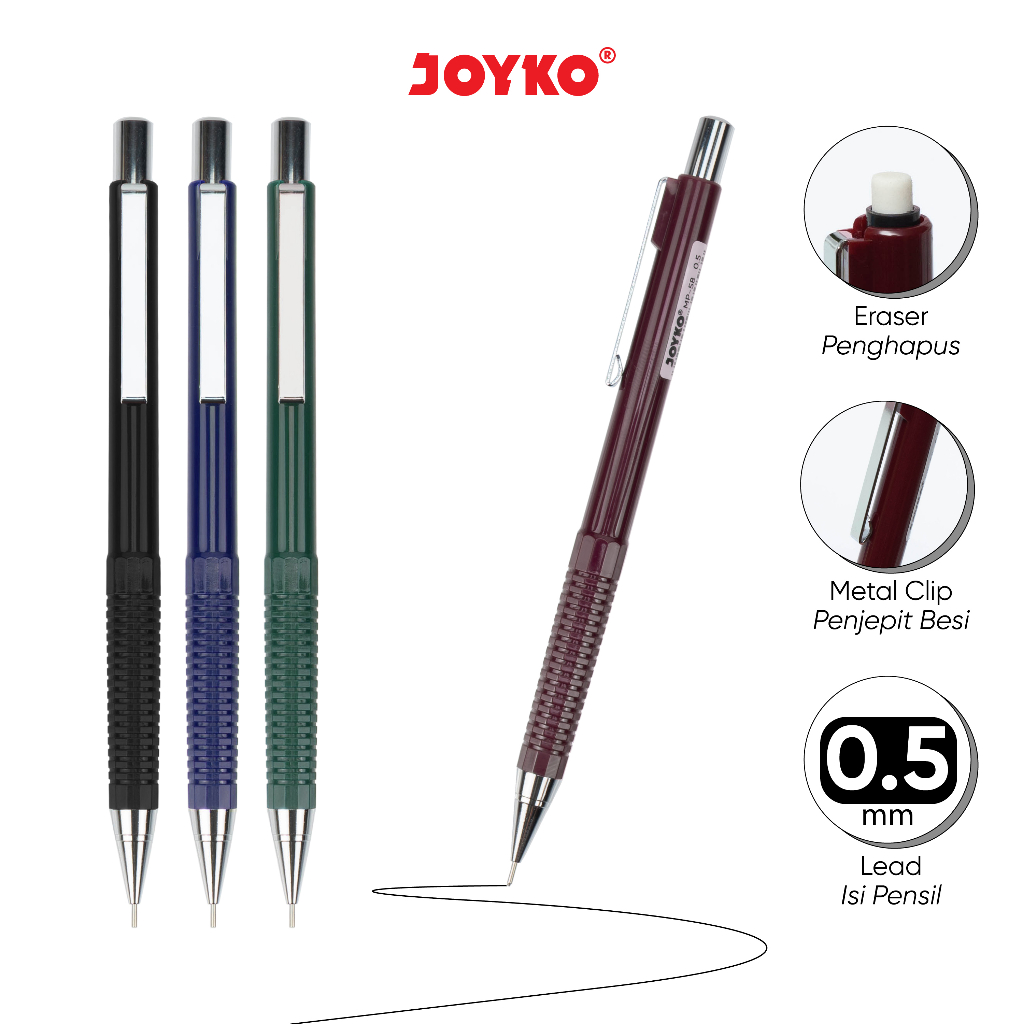 Mechanical Pencil Pensil Mekanik Joyko MP-58 0.5 mm