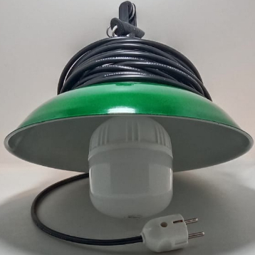 Paket hemat 10 METER KABEL + Kap Lampu Gantung E27 Uk 30cm / Kap WD+Fitting + Kabel +Steker Arde Bul