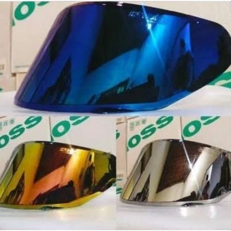 VISOR FLAT IRIDIUM NHK RX9 ORIGINAL HANDARB | KACA HELM FULL FACE RX-9 GOLD SILVER BLUE