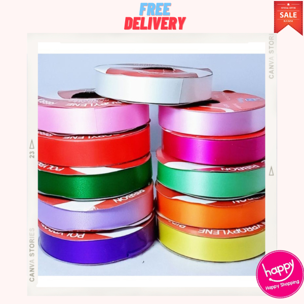 

⚡BEST SELLER ✔ PITA JEPANG (POLYPROPYLENE RIBBON) 2CM /Pita Sendaren, Sawangan, Pita Jepang, Pita Kado / Pita Kado Ribbon Polos Ukuran Standar Untuk Prakarya Dll ✔TERMURAH✔✔