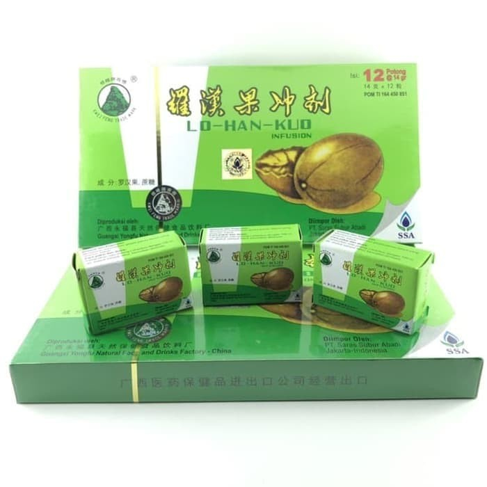 

Lo Han Kuo Infusion SSA 12 Tablet 1 Box / Meredakan Panas Dalam dan Batuk