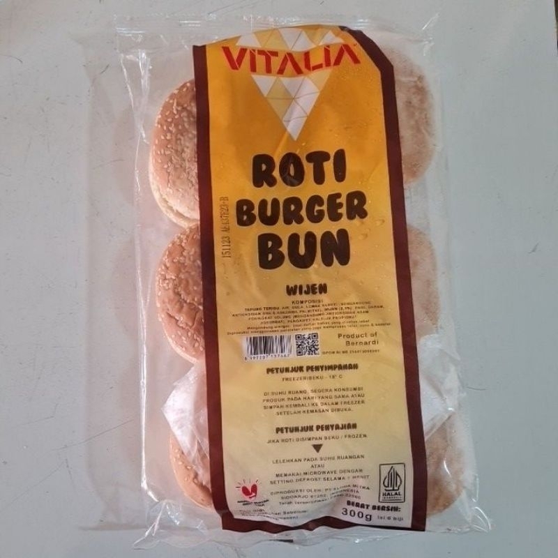 

Vitalia Roti Burger Bun Wijen 300gram isi 6biji