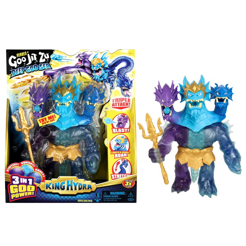Heroes of Goo Jit Zu Deep Goo Sea King Hydra Figure with triple attack 3-in-1 Goo Power