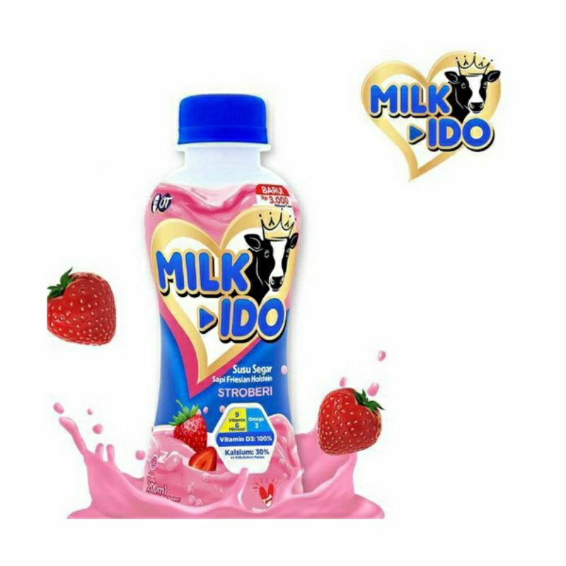 Milk-Ido Susu Rasa Strawberry 200ml