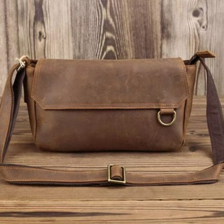 Tas Selempang Pria Kulit Asli Original - Tas Kulit Asli Pria Premium Crazy Horse - Tas Kulit Asli Ga