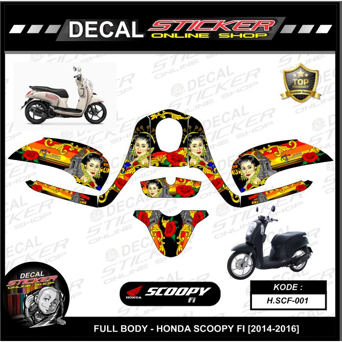 STIKER STRIPING HONDA SCOOPY 2014 - LIS VARIASI SCOOPY DESAIN RACING DECAL SCOOPY 2014