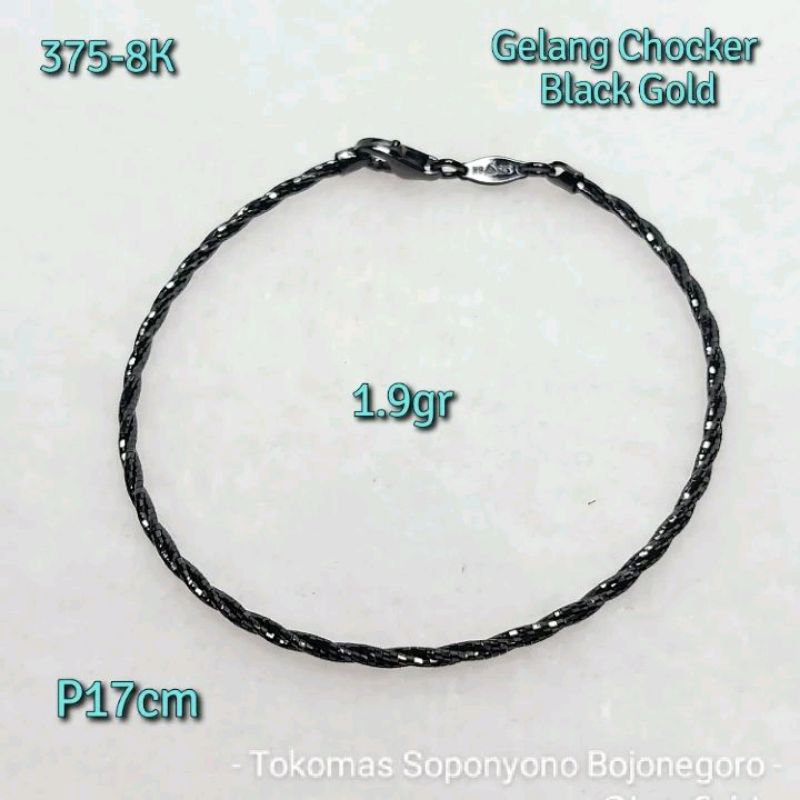 GELANG BLACK GOLD KADAR 375-8K