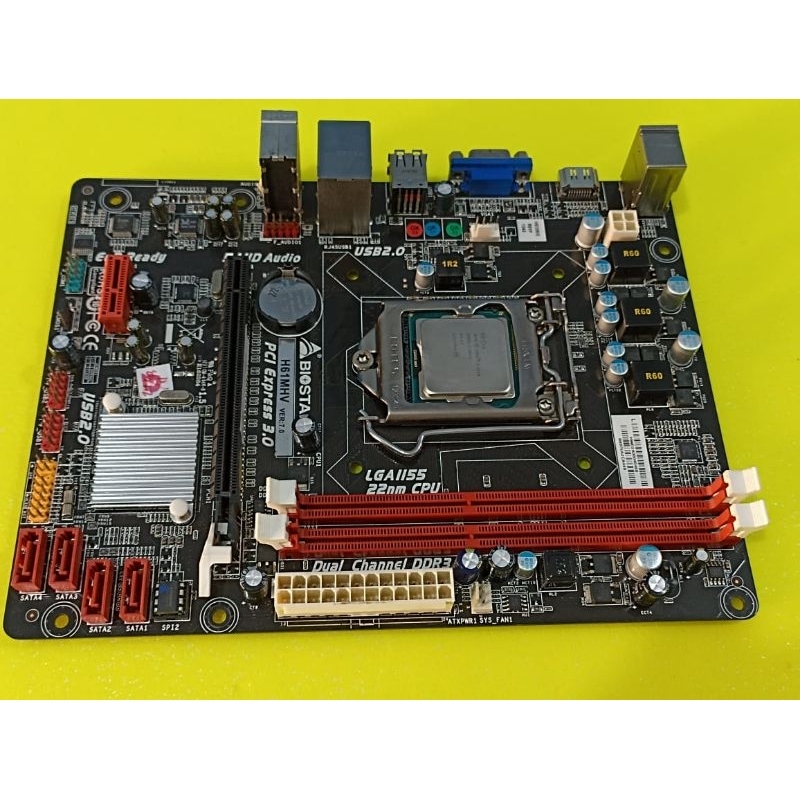 Motherboard Biostar H61 bundling Procesor ci3 3220