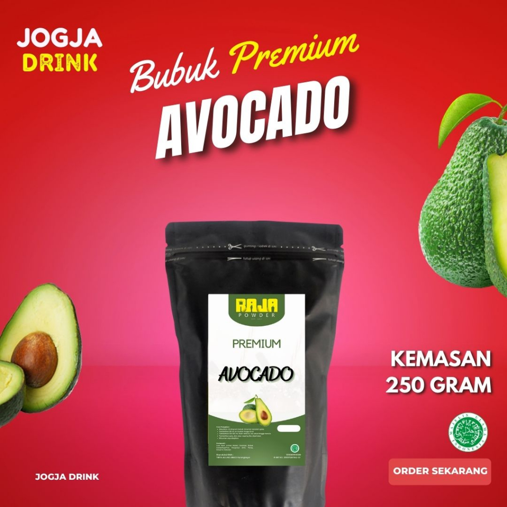 

Bubuk Minuman Rasa Buah Alpukat Powder Avocado Kemasan 250 gram PREMIUM Terbaik