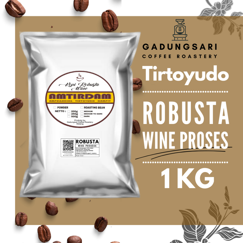 

Kopi Wine Robusta Tirtoyudo Dampit 1 Kg