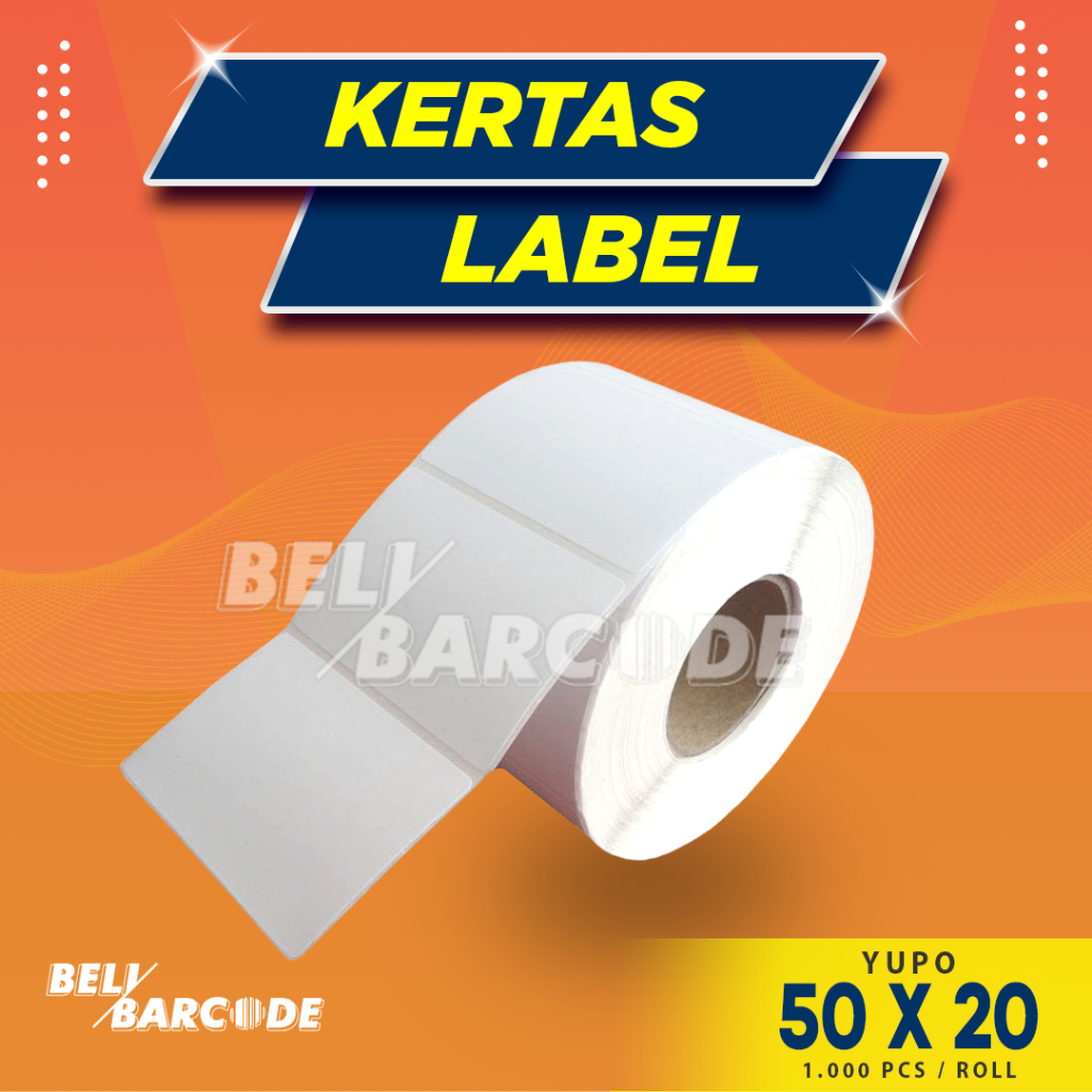 

Stiker Label Yupo 50 x 20 mm 1 Line isi 1000 Pcs 50x20mm Stiker