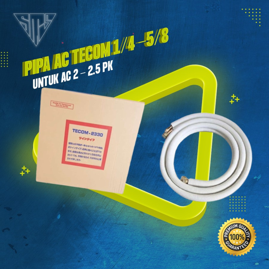 PIPA AC TECOM 1/4 -5/8 untuk AC 2 - 2.5 PK Per Roll FREON R410 R32 R22