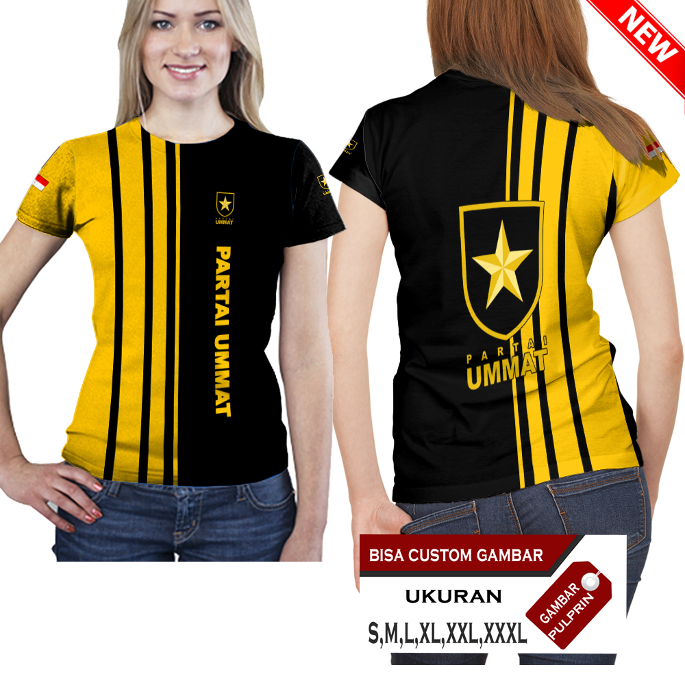 Jual Baju Kaos Wanita Partai Ummat Pilpres Pemilu 2024 Fullprint