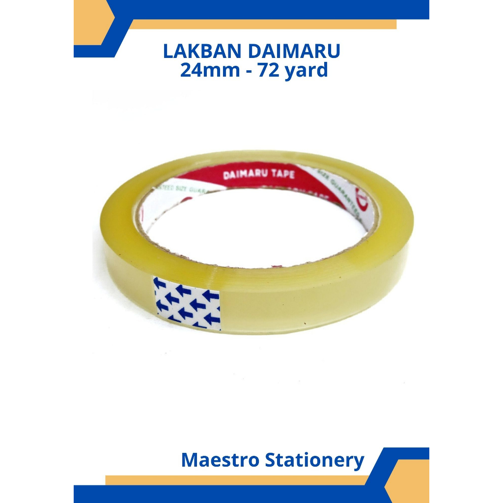 

Isolasi daimaru 12mm x 72 yard / isolasi 1/2 Lakban daimaru