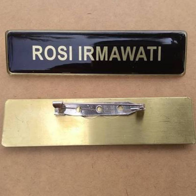 

Namae Tag / Papan Nama Dada Kuningan Peniti