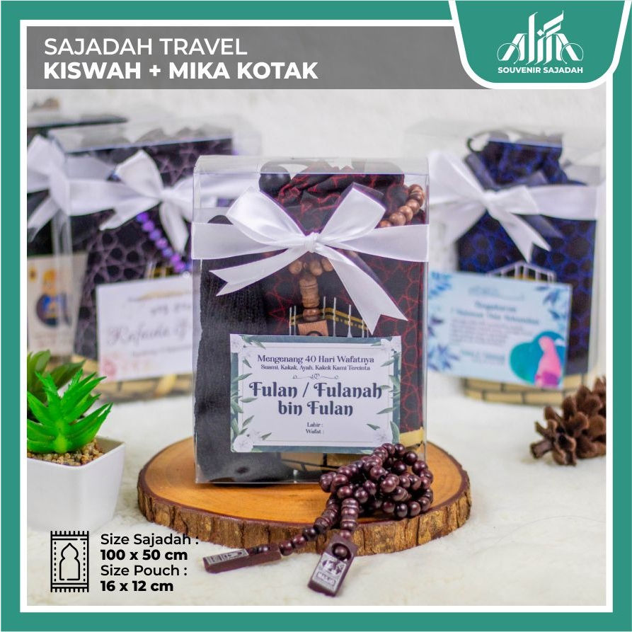 Sajadah Traveling Pouch | Motif Kiswah Free Mika Sajadah Traveling Pouch Sejadah Travel Souvenir ole