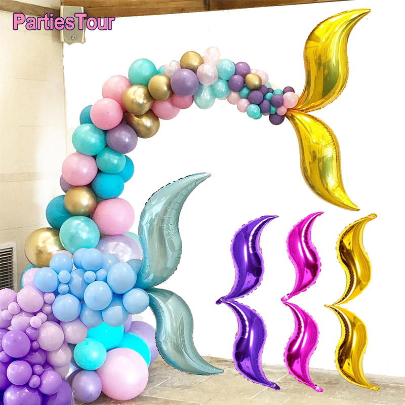 Balon ekor mermaid satuan / bentuk S ukuran 24&quot;