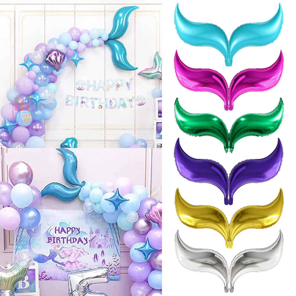 Balon ekor mermaid satuan / bentuk S ukuran 24&quot;