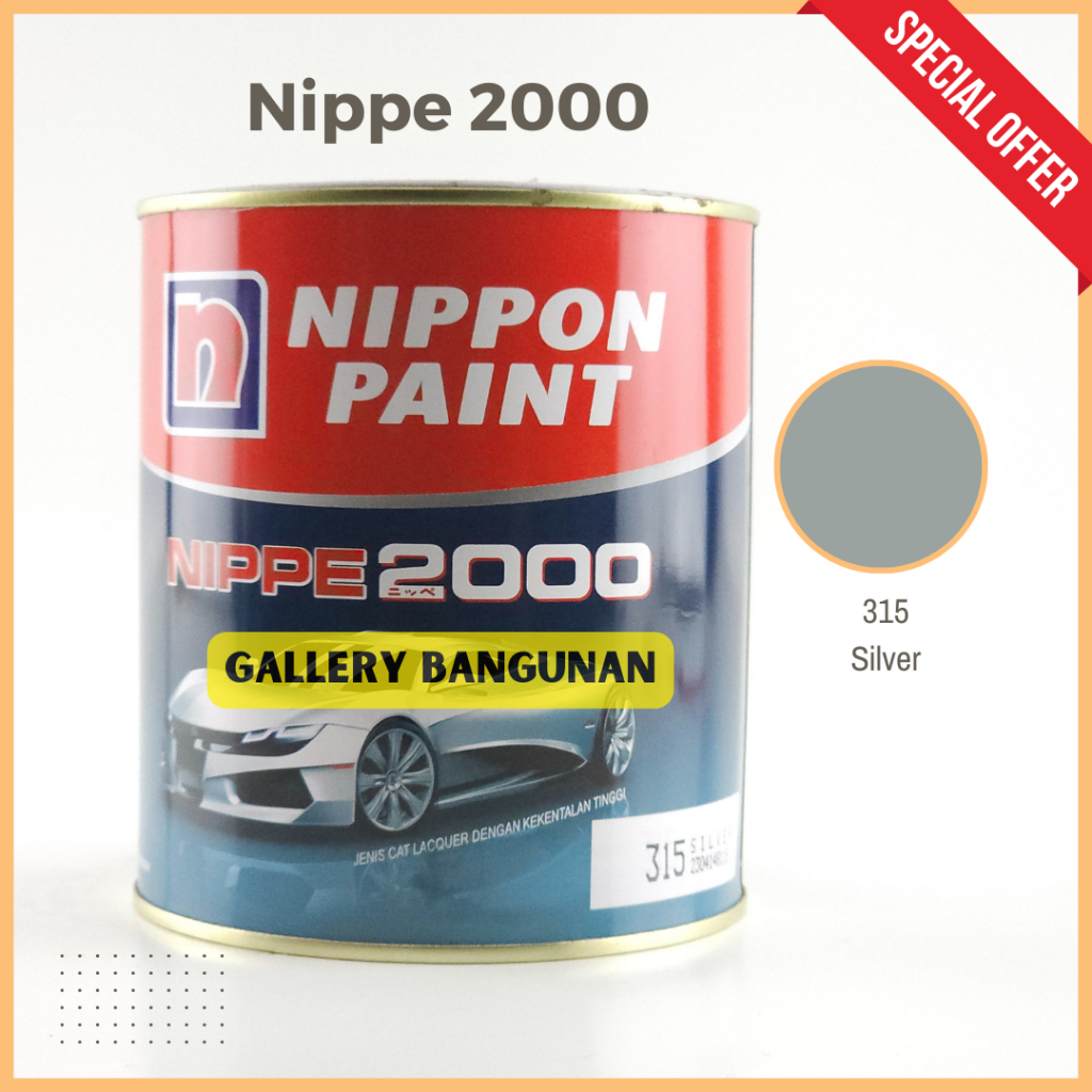 

Nippe 2000 315 Silver Cat Kayu Besi NC Nippon Paint Kemasan 1 Liter