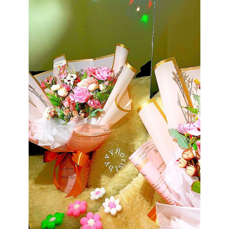 

Bouquet Bunga Artifisial Pink Buket Bunga Paldu Jumbo