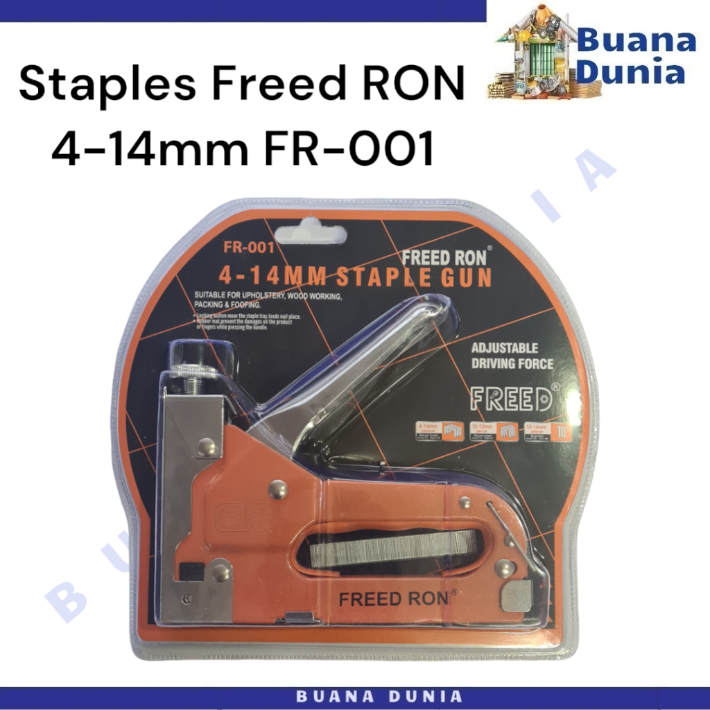 

Staples Gun FREED RON 4-14mm FR-001 | Tembakan Staples | Steples (1PC)