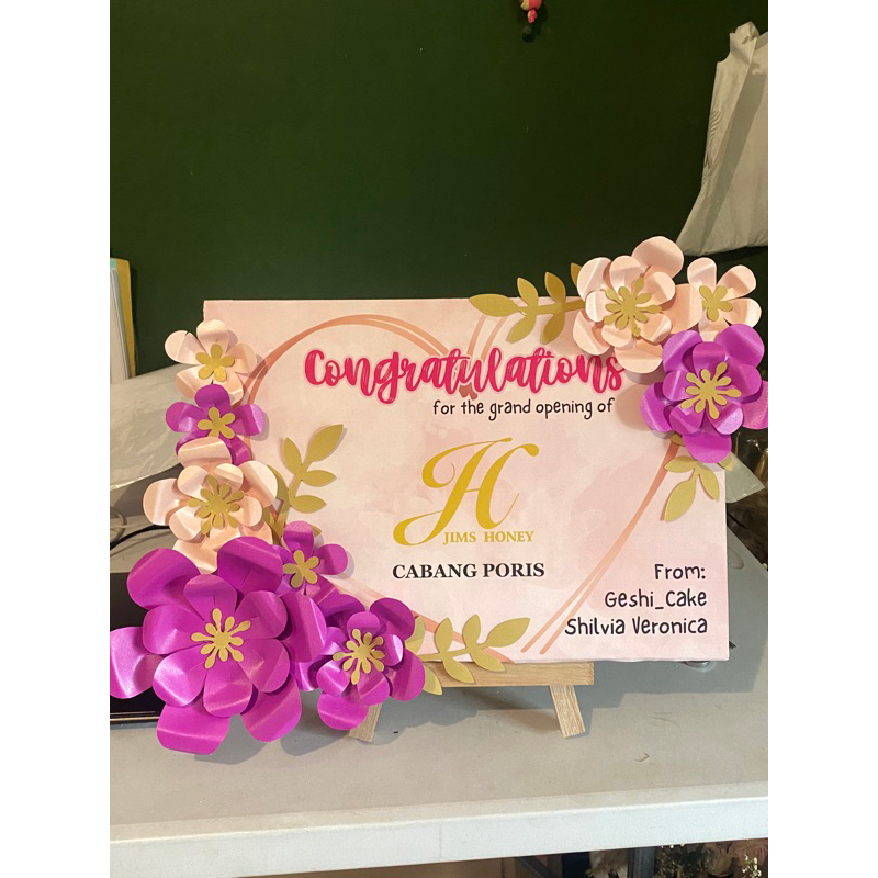 Papan Bunga Mini Papan Bunga Kecil Papan Bunga Kertas Bunga Meja Pajangan Meja