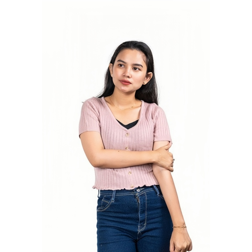 Colorbox / Jasmine Crop top Knit / Atasan rajut wear fashion wanita / Colorbox