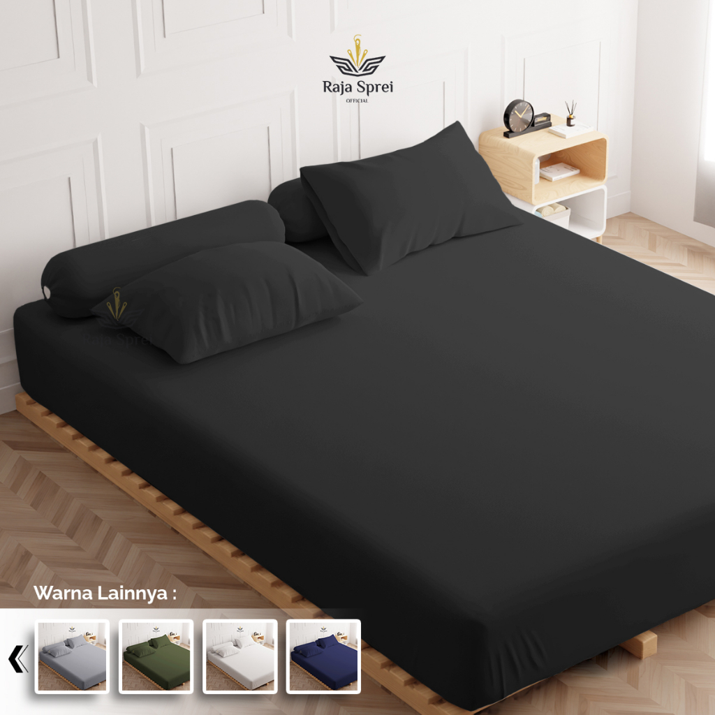 Sprei Set Katun Polos Motif Aesthetic Premium Series - Sprei Kasur Estetik Pelindung Kasur