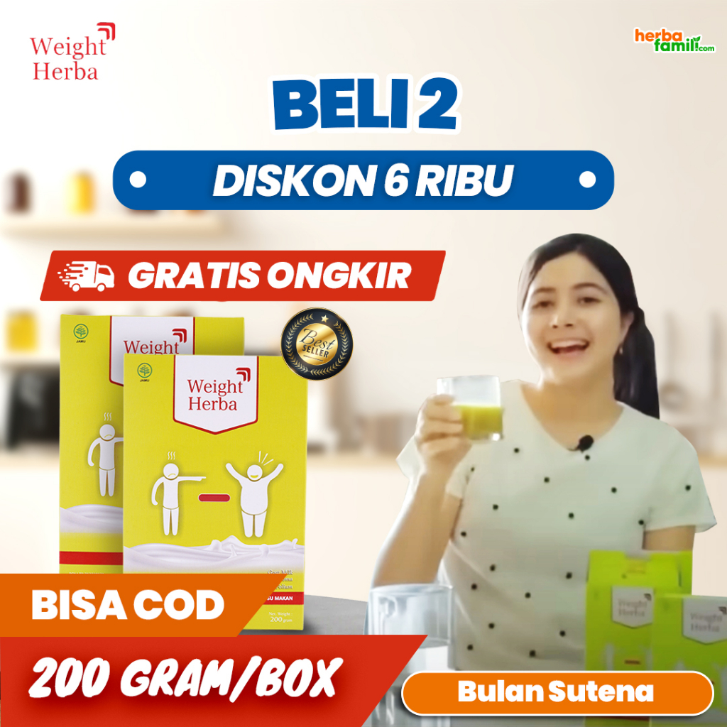 

Weight Herba Original Official Asli | Susu Penggemuk Badan Weightherba Cara Alami Ampuh Menambah Berat Badan WEIGHT HERBA