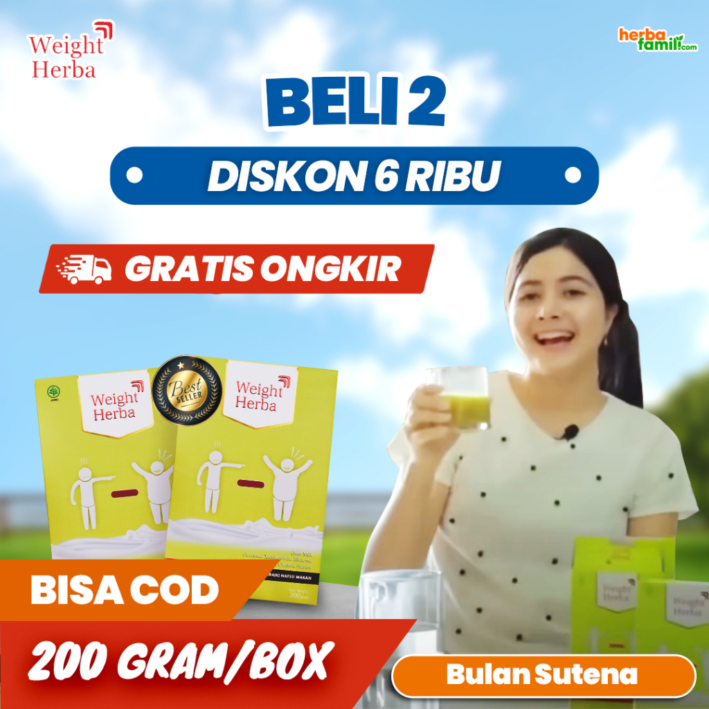 

Weight Herba Original Official Asli | Susu Penggemuk Badan Weightherba Cara Alami Menambah Berat Badan WEIGHT HERBA
