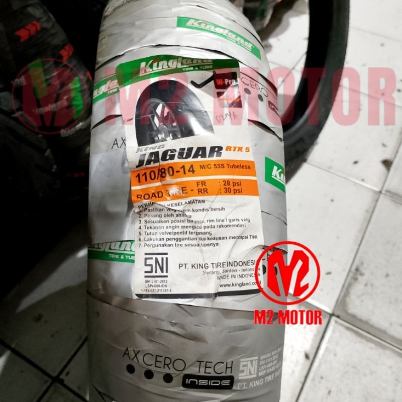BAN KINGLAND 110/80-14 RTX-5 JAGUAR TUBELESS
