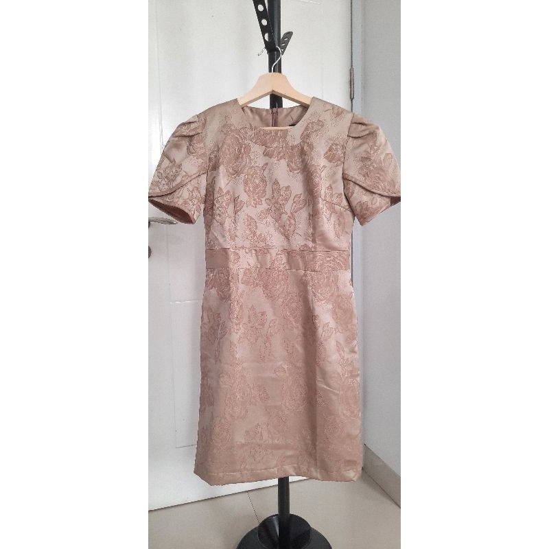 Dress Brukat Bunga brand AFAF