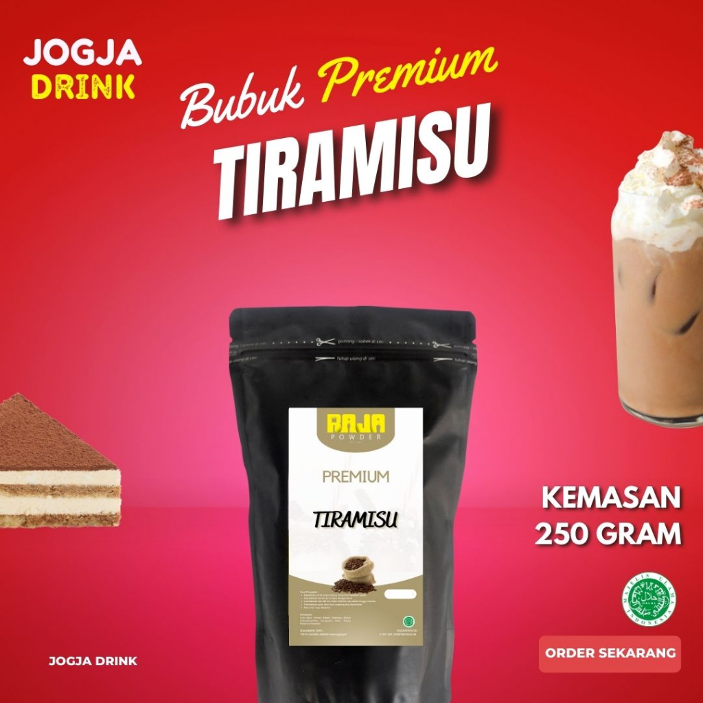 

Bubuk Minuman Rasa Kopi Tiramisu Powder Coffee Tiramisu Kemasan 250 gram PREMIUM Terbaik