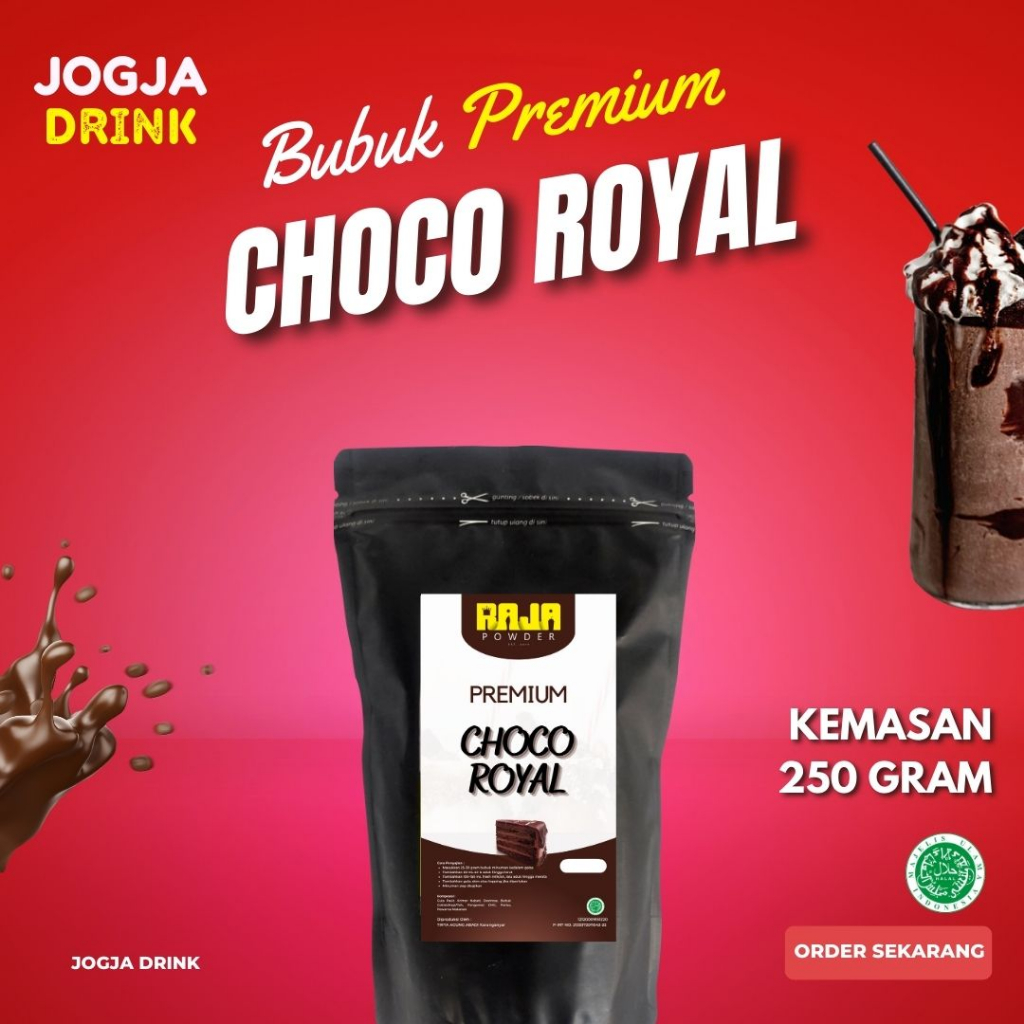 

Bubuk Minuman Rasa Coklat Royal Powder Cokelat Choco Royal Kemasan 250 gram PREMIUM Terbaik