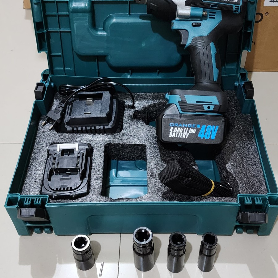 CORDLESS HEAVY DUTY IMPACT WRENCH 48V BUKA BAUT MOBIL MOTOR