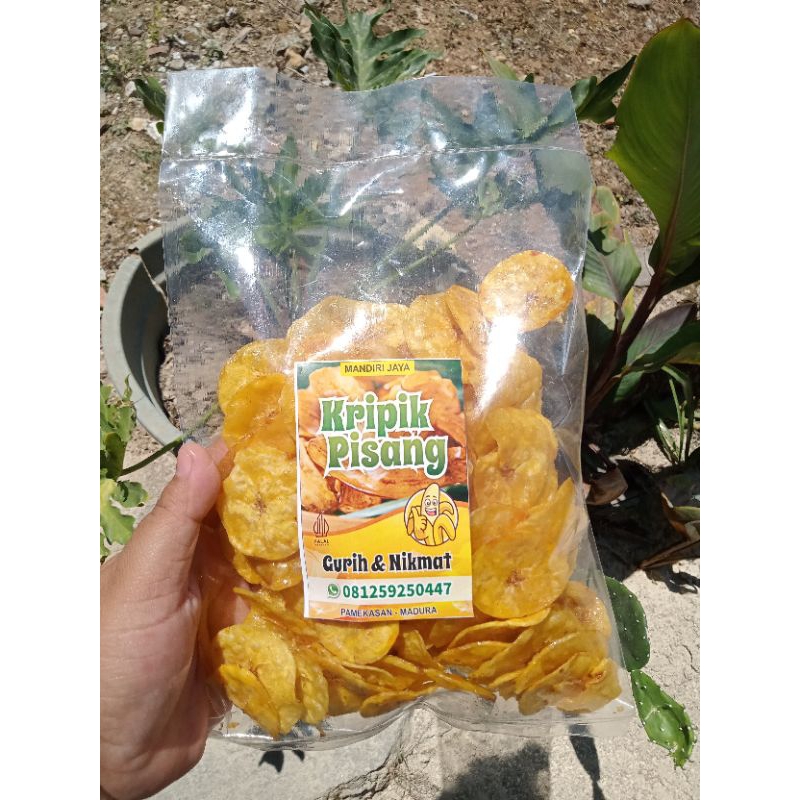 

kripik pisang manis gurih premium halal