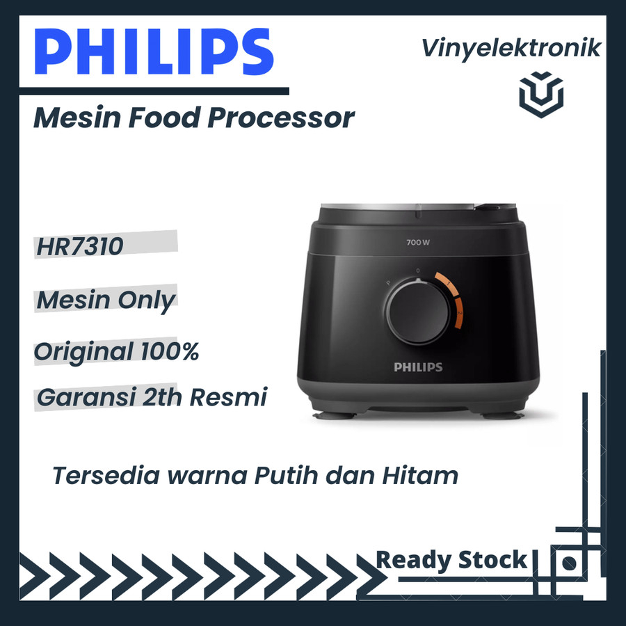 Philips Mesin Food Processor HR7310 Penggiling Daging HR-7310 Putih Hitam