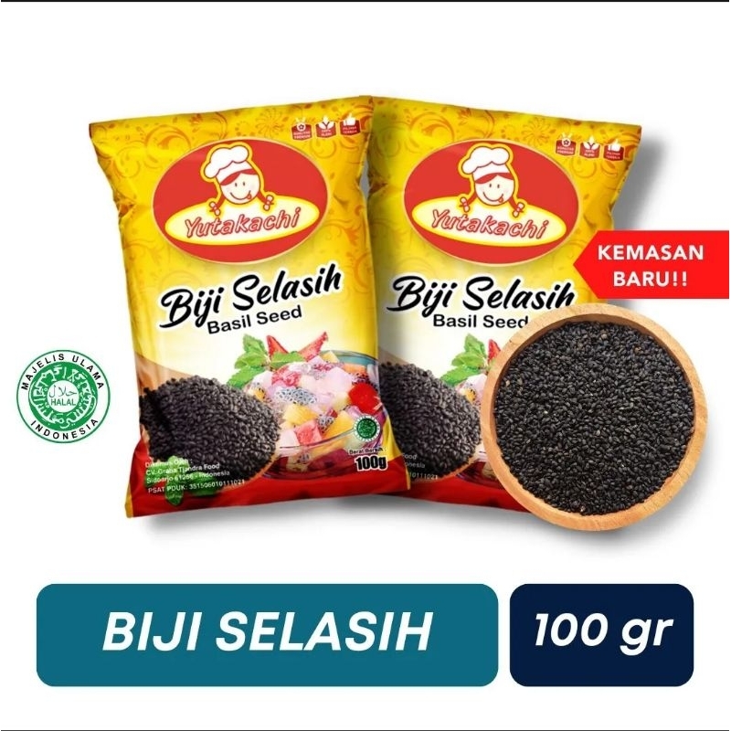 

Biji selasih super 100gr yutakachi/Basil seed 100gr kualitas premium halal