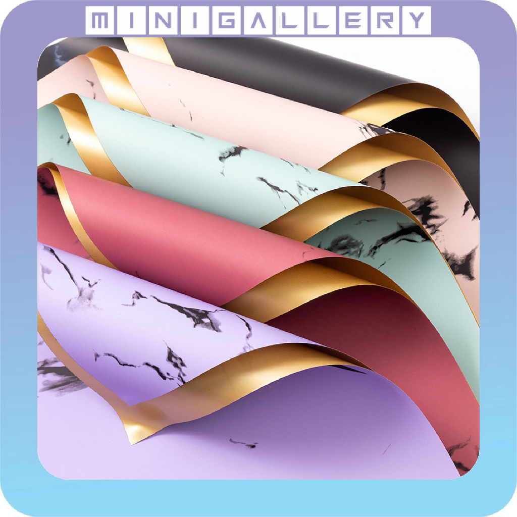 

Flower Wrapping Gold Marble Cellophane Dekorasi Hias Kertas Buket Bunga KB6105