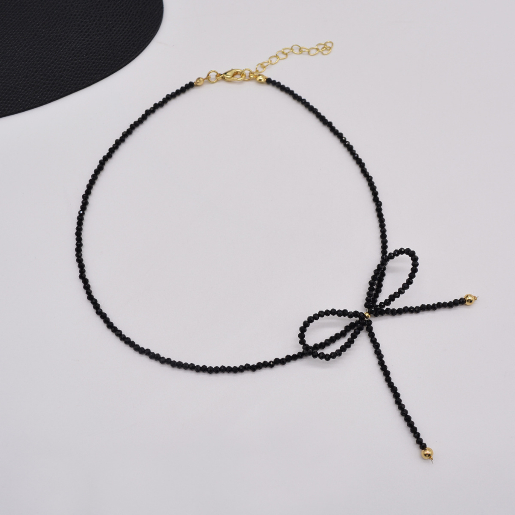 Fimicha Kalung Pita , Chocker Kristal, Kalung Kristal Korea, Kalung Wanita