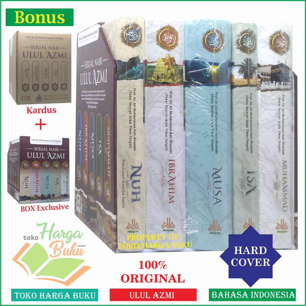 Foto Serial Nabi ULUL AZMI Isi Paket 5 Buku + Box Exclusive Karya Prof. Dr. Ali Muhammad Ash-Shallabi Penerbit Pustaka Al-Kautsar