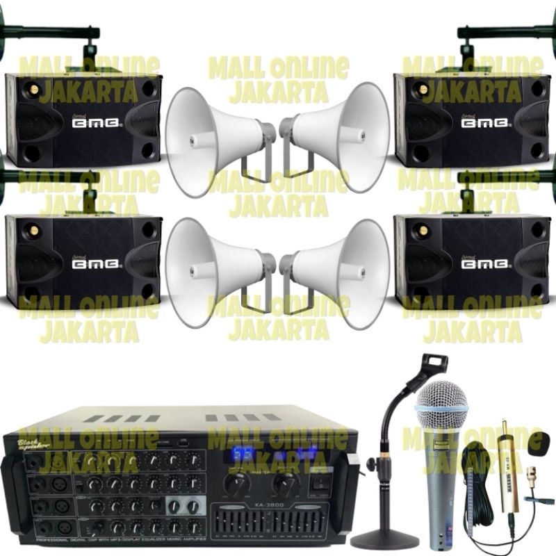 Paket sound system 4 toa corong outdoor speaker bmb indoor original