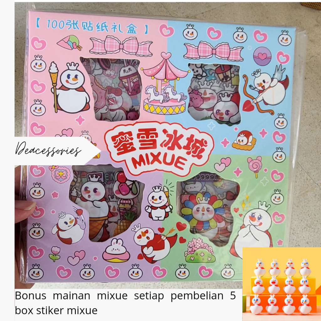 

(1 BOX ) Stiker Mixue / Stiker Isi 100