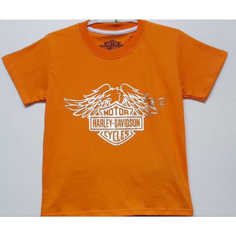 RKA - KCo Kaos Anak Karakter Harley Davidson Orange Voil